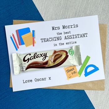Personalised Teacher/Ta Thank You Chocolate Card, 2 of 4