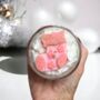 Handmade Luxury Whipped Wax Pink Xmas Candle Snow Angel, thumbnail 6 of 9