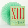 Mini Roman Numerals Thirteen Card, thumbnail 5 of 5