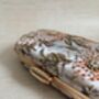 Grey Floral Oval Clutch Bag, thumbnail 10 of 12