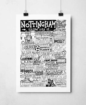 Nottingham Landmarks Print, 6 of 11