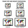 Paint Splashes World Map Art Print, thumbnail 4 of 4