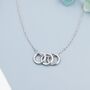 Sterling Silver Three Circles Pendant Necklace, thumbnail 6 of 12