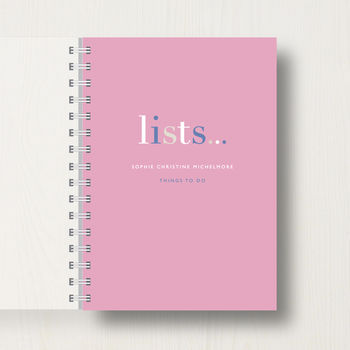 Personalised 'Lists' Journal Or Notebook, 9 of 10