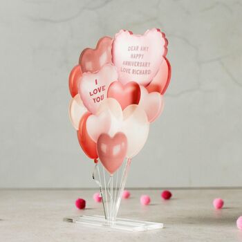 Balloon Card, Personalised Hearts, 2 of 5