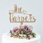 Personalised Crossed Heart Arrow Cake Topper, thumbnail 1 of 7