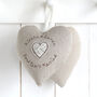 Personalised Linen 4th Wedding Anniversary Heart Gift, thumbnail 1 of 10