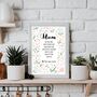 May Lily Birth Flower Positive Affirmations Gift For Mum Print, thumbnail 2 of 8