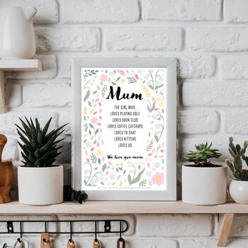 May Lily Birth Flower Positive Affirmations Gift For Mum Print, 2 of 8