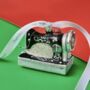 Sparkly Retro Sewing Machine Shaped Bauble, thumbnail 6 of 6