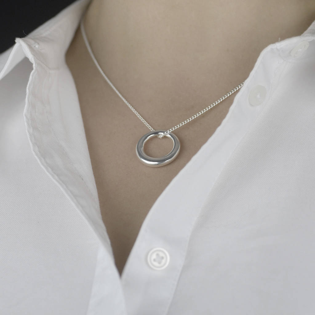Circle Of Life Sterling Silver Necklace, 1 of 4