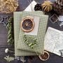 Green Gingham Paper Fibre Wrapping Paper, thumbnail 5 of 12