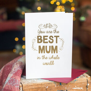 Foil 'Best Mum In The Whole World' Card, 5 of 7