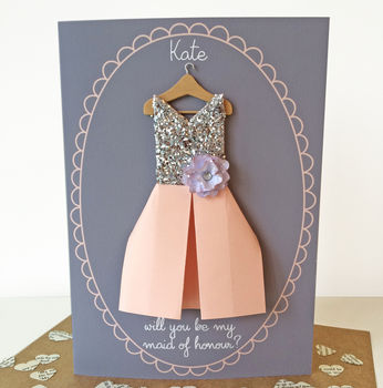 Personalised Handmade Will You Be My Bridesmaid Card, 8 of 11