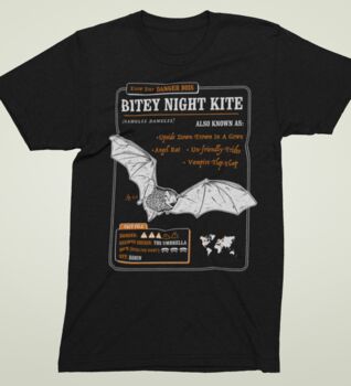 Funny Bat T Shirt 'Know Your Bitey Night Kite', 3 of 6