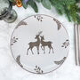 Winter Stag Stoneware Dinner Plates, thumbnail 1 of 7