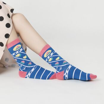 Bubble Tea Illustration Mid Calf Length Socks, 2 of 3
