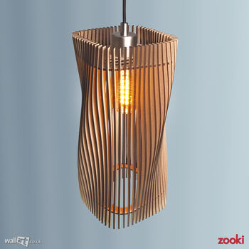 Zooki 28 'Cybele' Wooden Pendant Light, 5 of 9