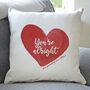 Personalised Watercolour Heart Cushion, thumbnail 1 of 4