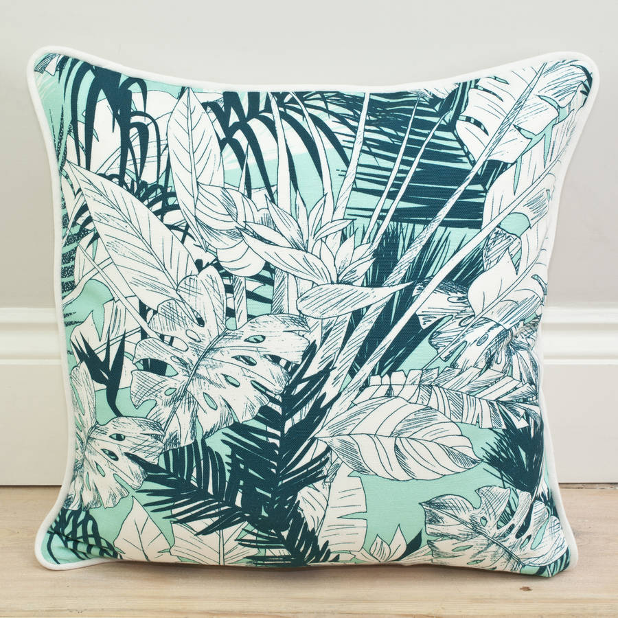 tropical palm leaf plush