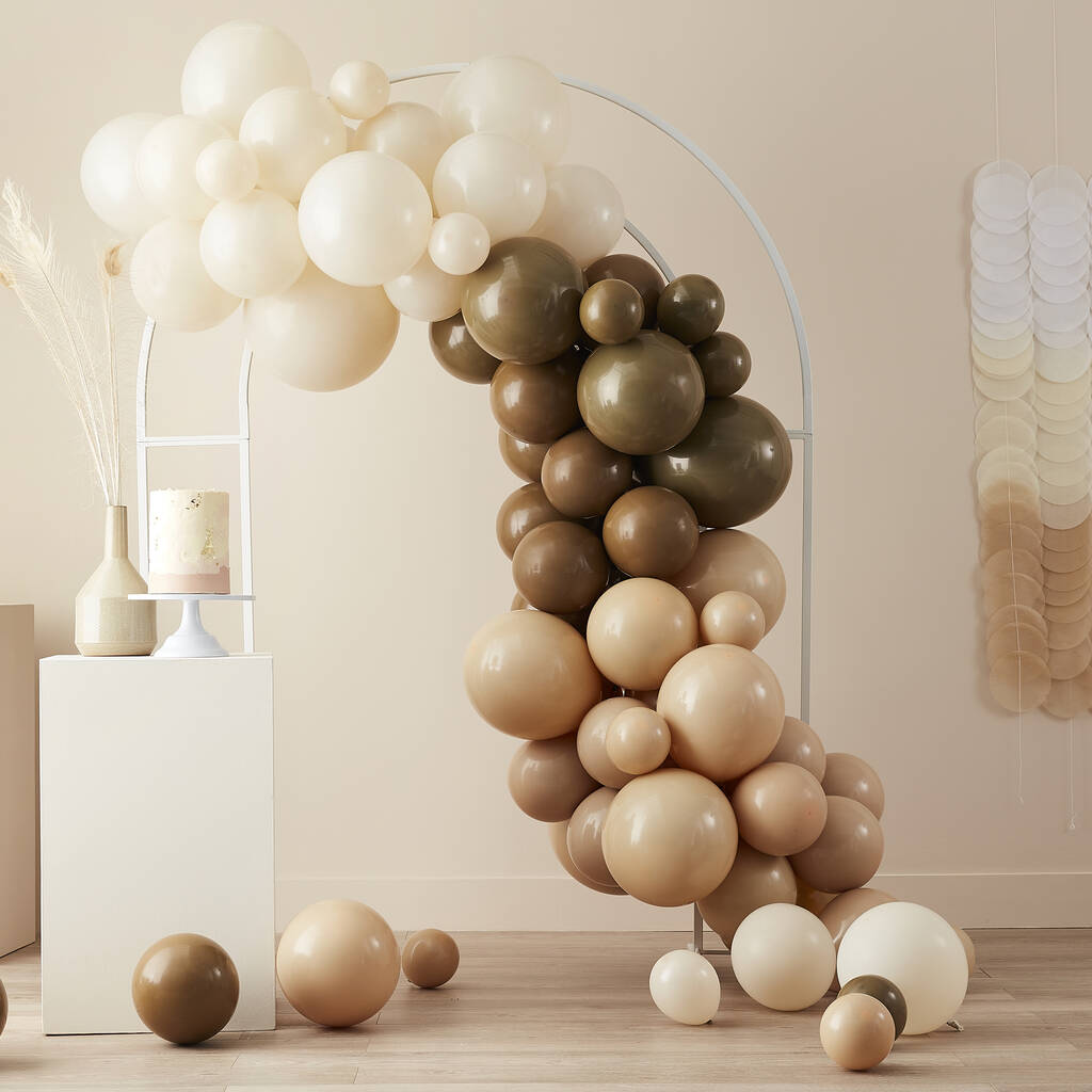 Nude And Brown Balloon Arch Kit