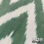 Green Zig Zag Hand Woven Ikat Cushion Cover, thumbnail 8 of 10