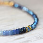 Ombre Blue Sapphire Bracelet In Silver Or Gold, thumbnail 3 of 11