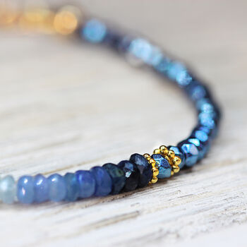 Ombre Blue Sapphire Bracelet In Silver Or Gold, 3 of 11