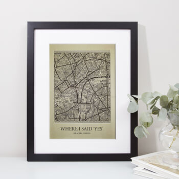 Any UK Address Vintage Style Personalised Map Print, 6 of 8