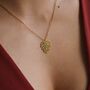 18 K Gold Monstera Leaf Pendant Necklace, thumbnail 3 of 6