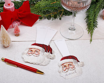 Christmas Place Card With Father Christmas Santa Design, 3 of 4