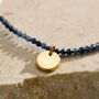 Personalised Dark Blue Semi Precious Beaded Necklace, thumbnail 3 of 8