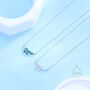 Clear Cz Leaf Pendant Necklace In Sterling Silver, thumbnail 6 of 12