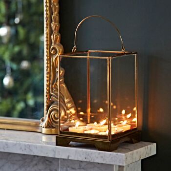 Antique Brass Candle Lantern, 5 of 10