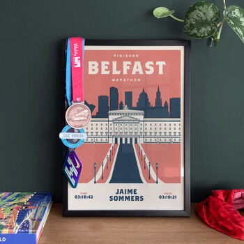 Personalised Belfast Marathon Print, Unframed, 2 of 6