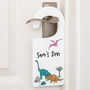 Personalised Boy's Dinosaur Den Hanging Bedroom Sign, thumbnail 2 of 2