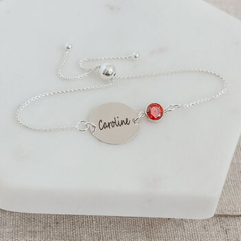 Sterling Silver Personalised Birthstone Bracelet, 8 of 8