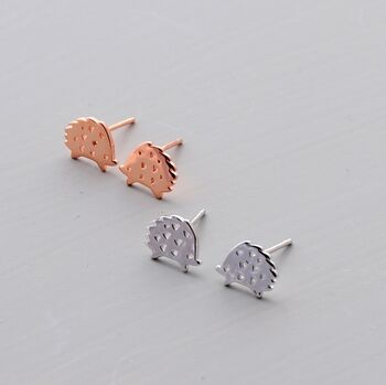 Sterling Silver Hedgehog Earrings, 4 of 7