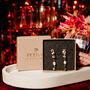 North Star Pearl Drop Gold Earrings, thumbnail 2 of 3