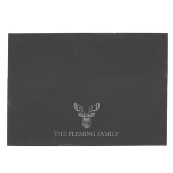 Personalised Stag Slate Placemat, 4 of 4