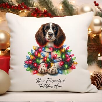 Personalised Sprocker Spaniel In Christmas Lights, 10 of 10