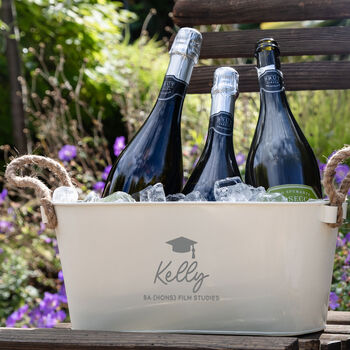 Personalised Metal Ice Bucket Graduation Gifts For Him, 7 of 8