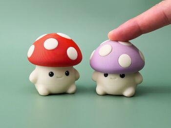 Cute Mushroom Fidget Clicker Keychain | 3D Printed Toadstool Stress Reliver | Kawaii Desk Mechanical Switch Clicker | Cottagecore Gift, 2 of 6