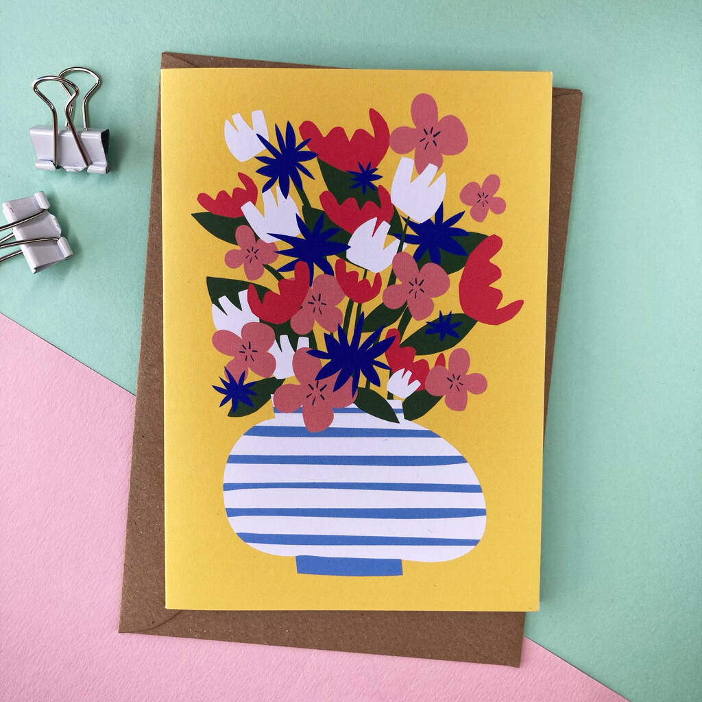 Flower Pot Greetings Card, 1 of 4