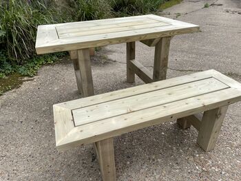 Outdoor Garden Bench With Double Braced Legs, 7 of 9