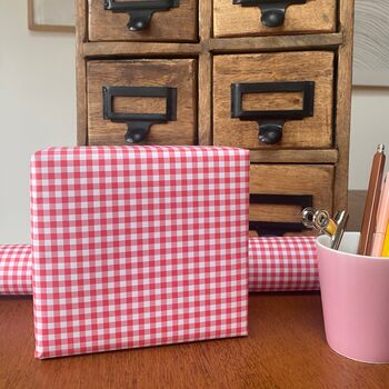 Red Gingham Paper Fibre Wrapping/Patterned Paper Sheet, 7 of 7