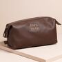 Personalised Father's Day Vegan Leather Wash Bag, thumbnail 5 of 7