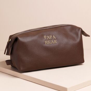 Personalised Father's Day Vegan Leather Wash Bag, 5 of 7