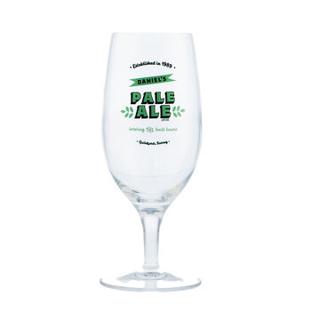 Personalised Pale Ale Stemmed Beer Glass, 3 of 7