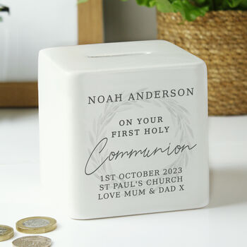 Personalised 1st Holy Communion Keepsake Money Box, 2 of 6